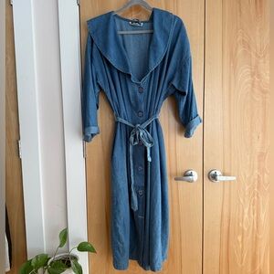 Vintage Orvis denim trench coat